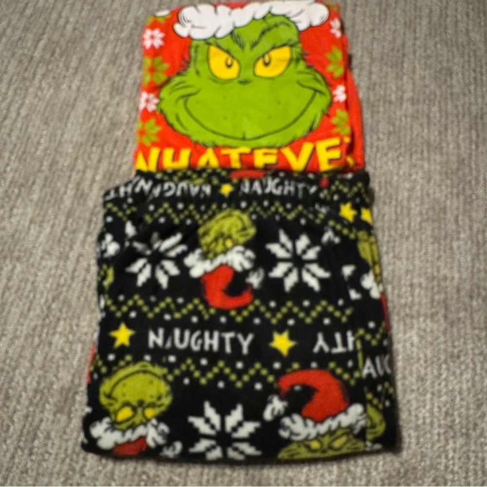The Grinch “Merry Whatever” Sleep Tee Shirt and Pajama Pant Set Mens Medium - Picture 2 of 6